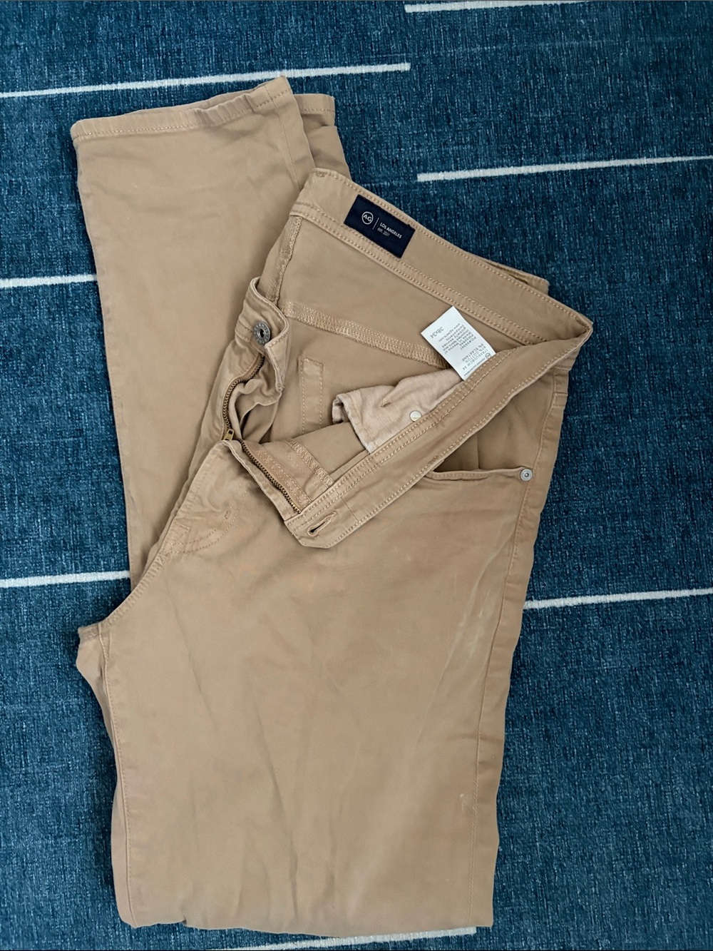 Ag Adriano Goldschmied Slim Fit Khaki Chinos - Light Tan